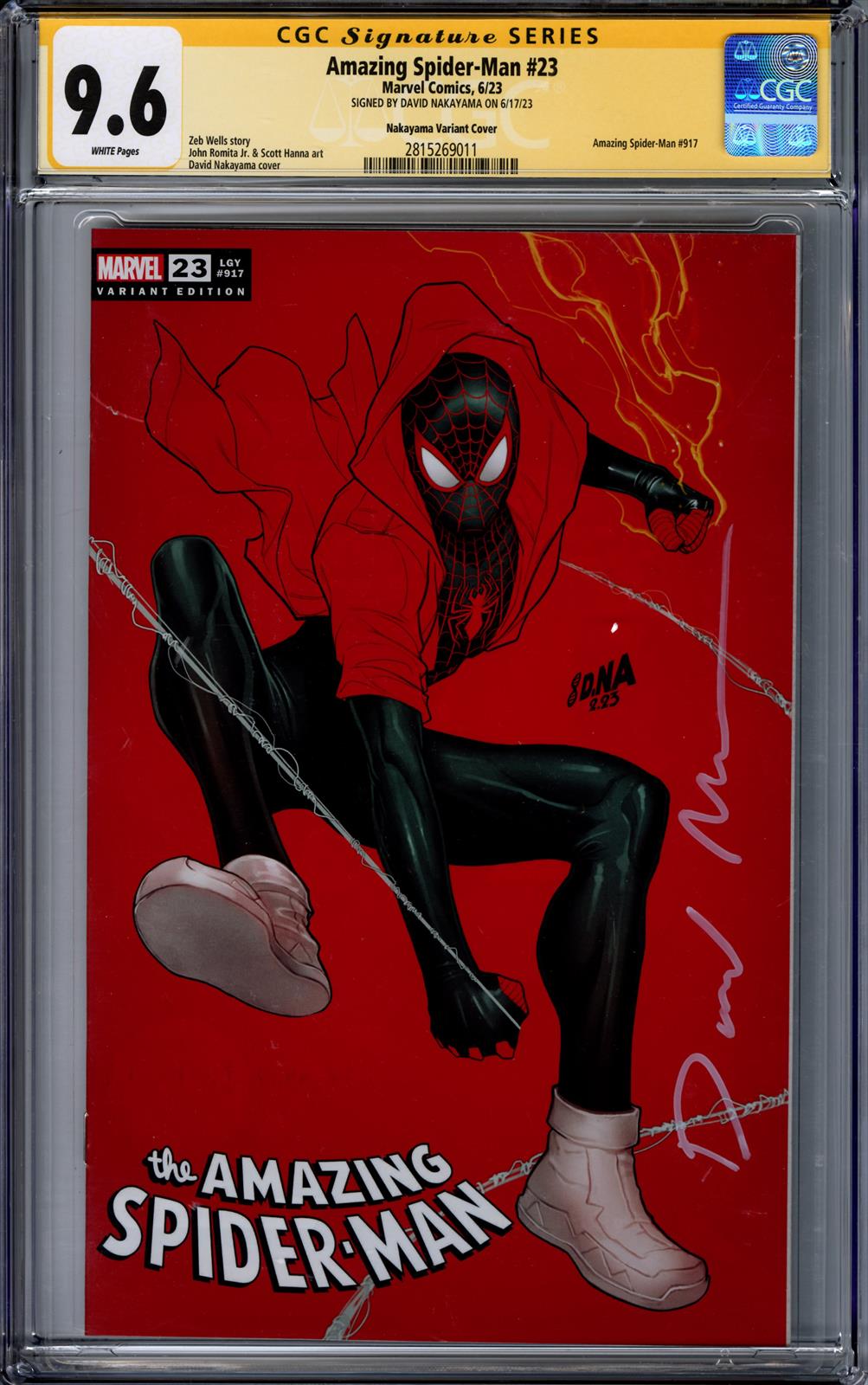 Amazing Spider-Man #23 Marvel Comics 6/23 Signed by David Nakayama CGC 9.6