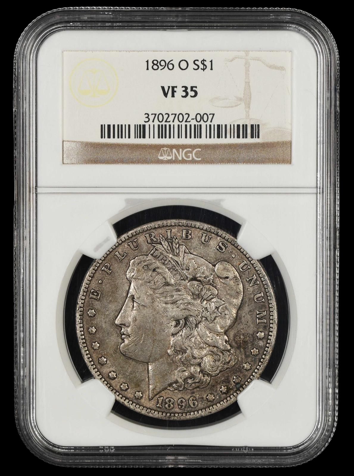 1896 O $1 NGC  VF35
