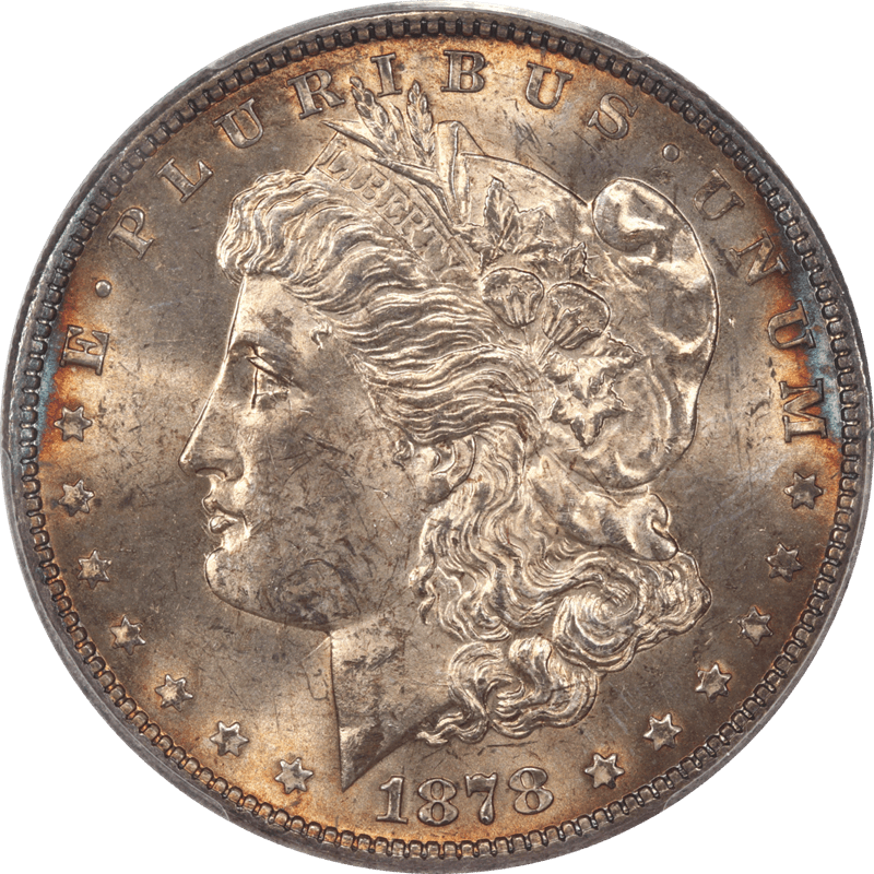 1878 7/8TF Strong Morgan Silver Dollar PCGS and CAC MS63 VAM 39 7/5 