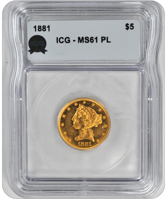 1881 Indian $10 ICG  MS 61