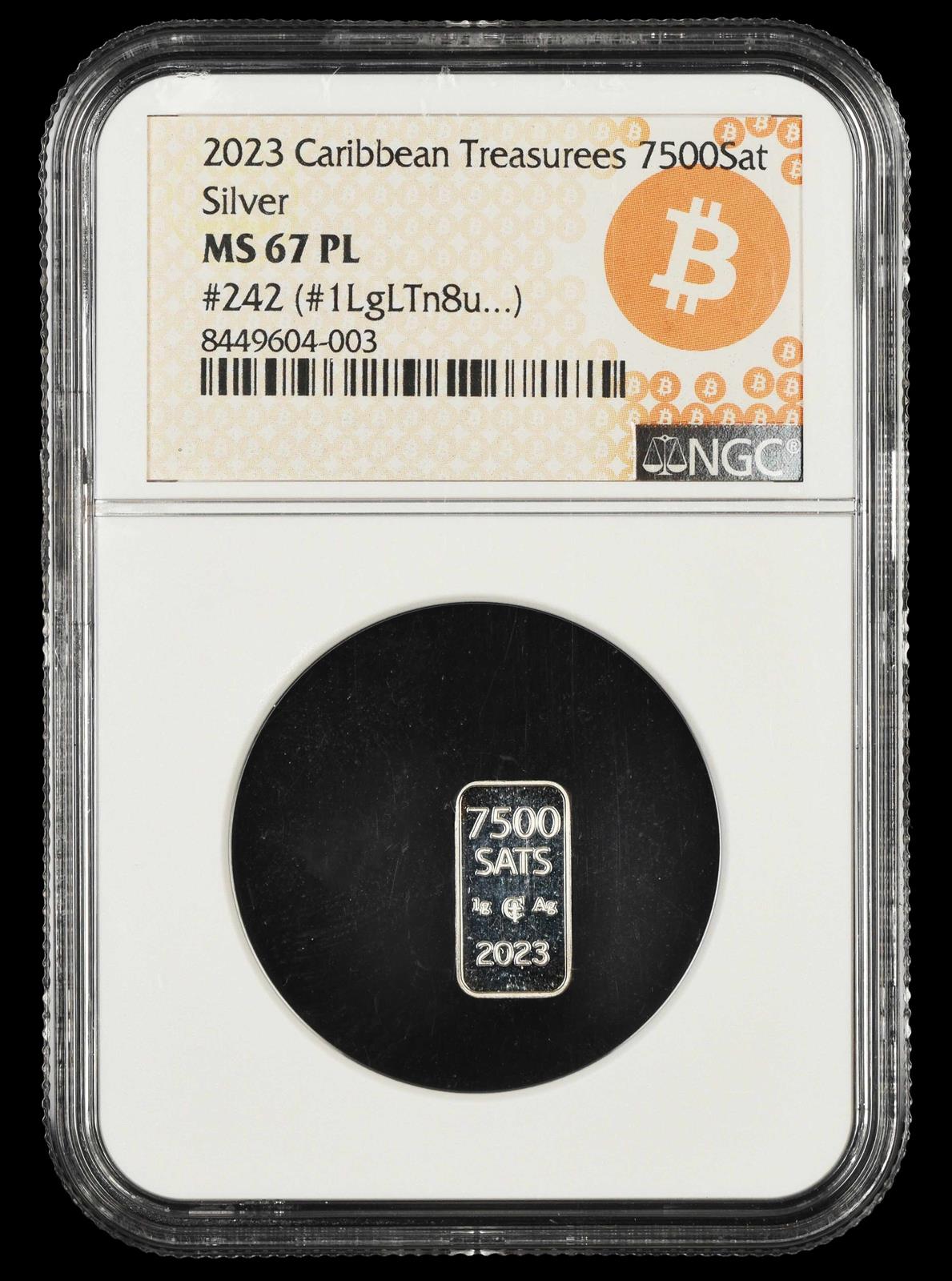 2023 Caribbean Treasures 7500 Satoshi Silver NGC MS 67PL