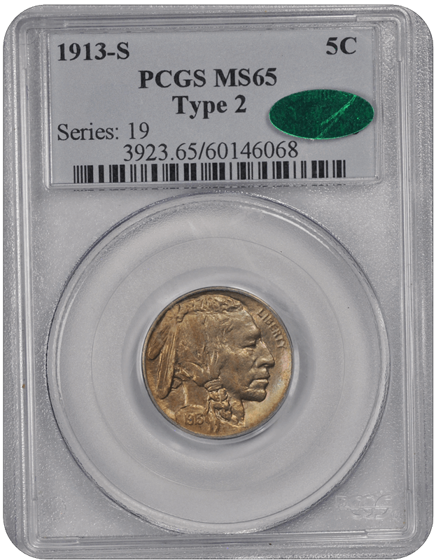 1913-S  Type 2 Buffalo PCGS CAC MS 65 