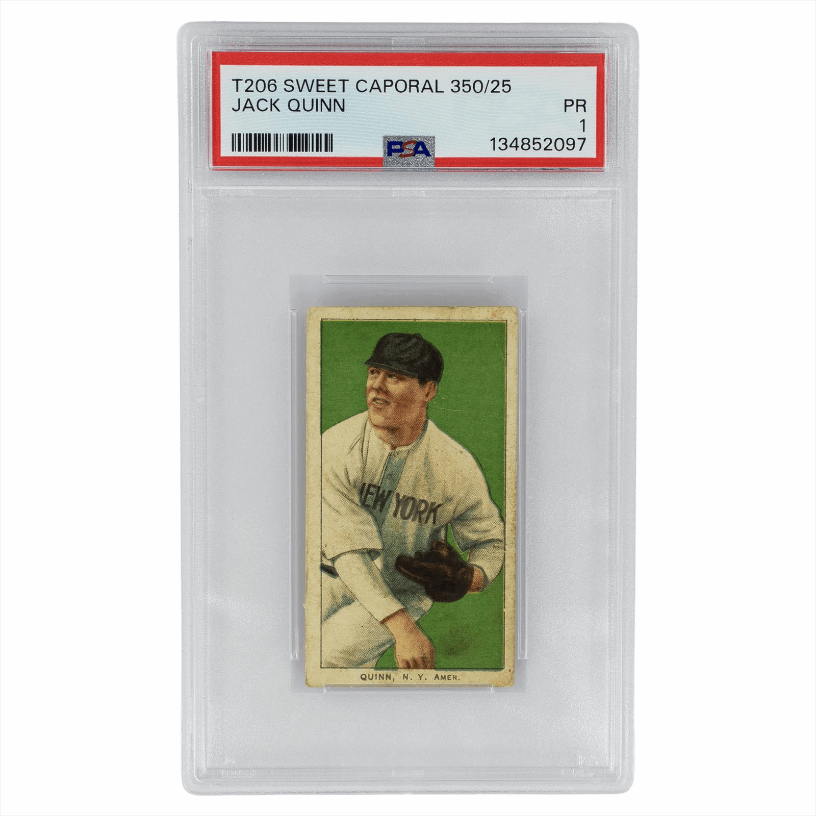 1909-11 T206 Sweet Caporal 350/25 Jack Quinn PSA PR 1 Cert #134852097