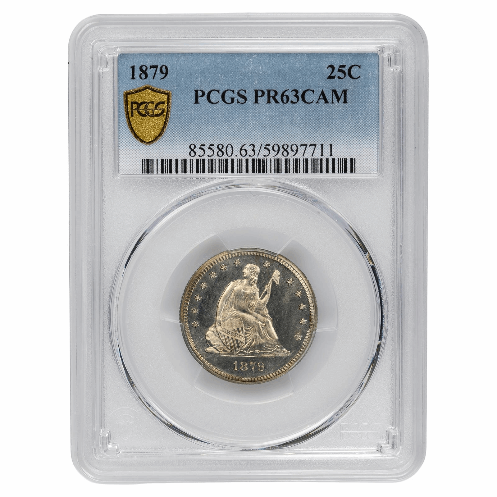 1879 Seated Liberty Quarter 25C PCGS PR 63 CAM