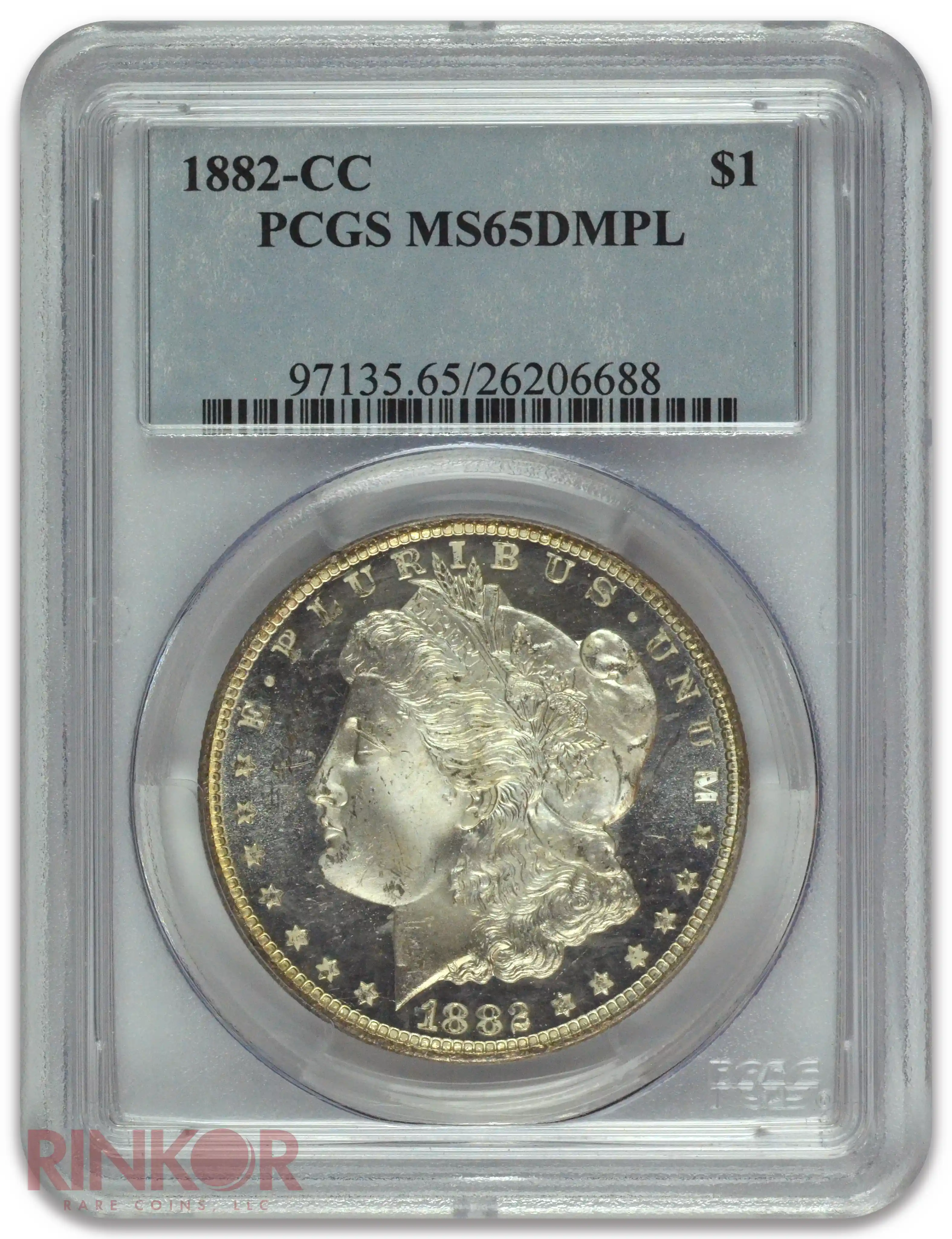 1882-CC $1 Morgan Dollar PCGS MS 65 DMPL