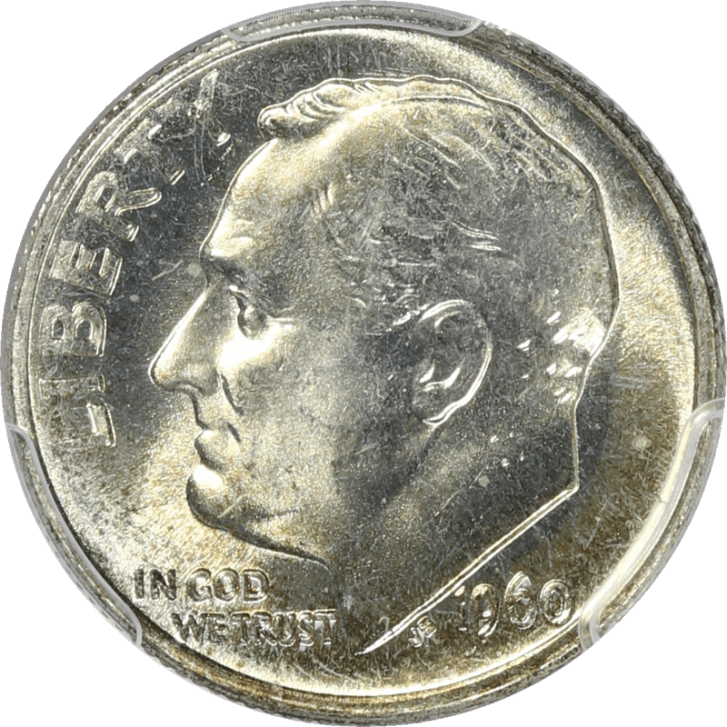 1960 Roosevelt Dime 10c  PCGS MS 66