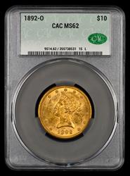 1892 O $10 Gold CACG  MS62