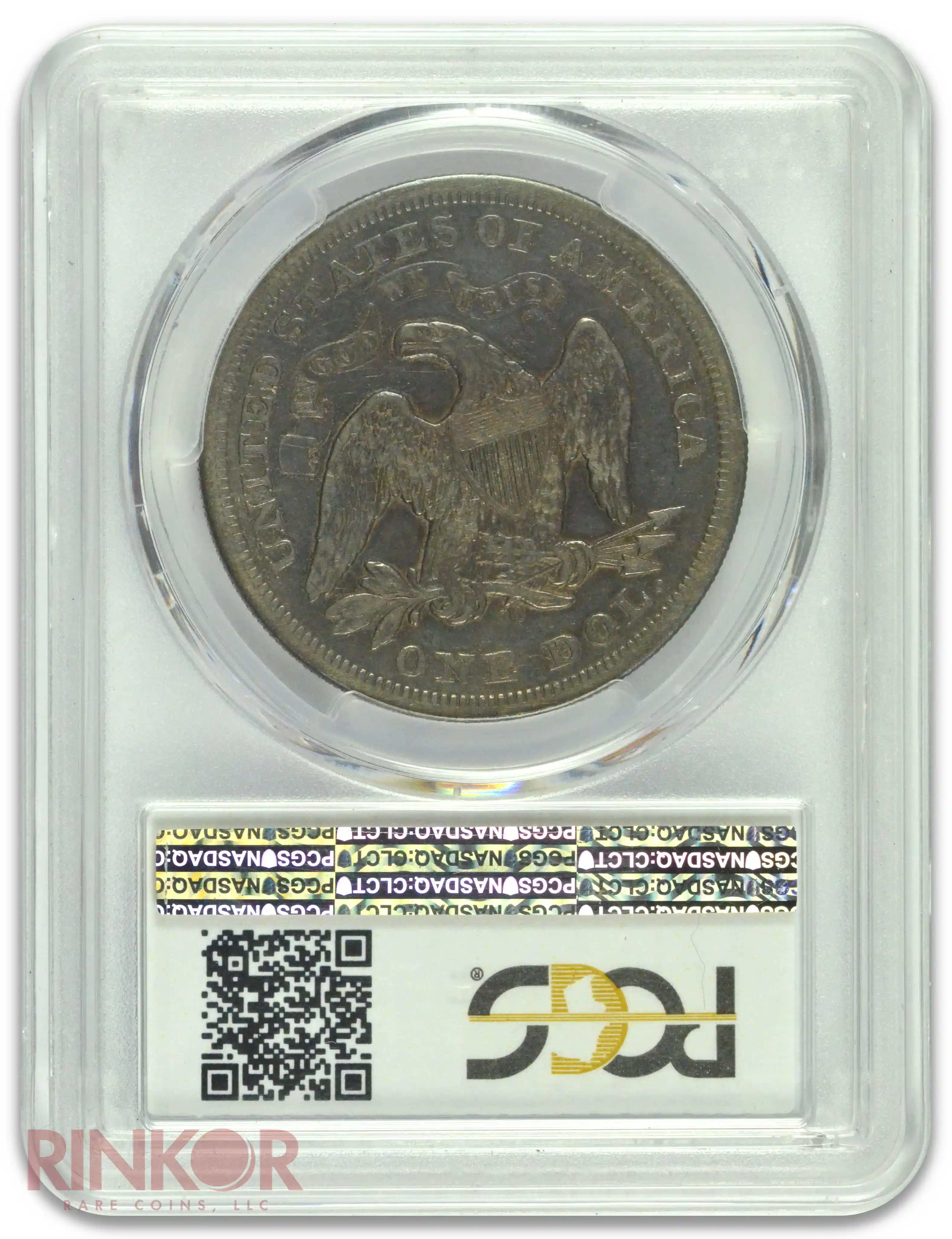 1870-CC $1 Seated Dollar PCGS F-15