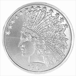 TUBE - 1 OZ INDIAN HEAD SILVER ROUND (20 ROUNDS +1 TUBE) 