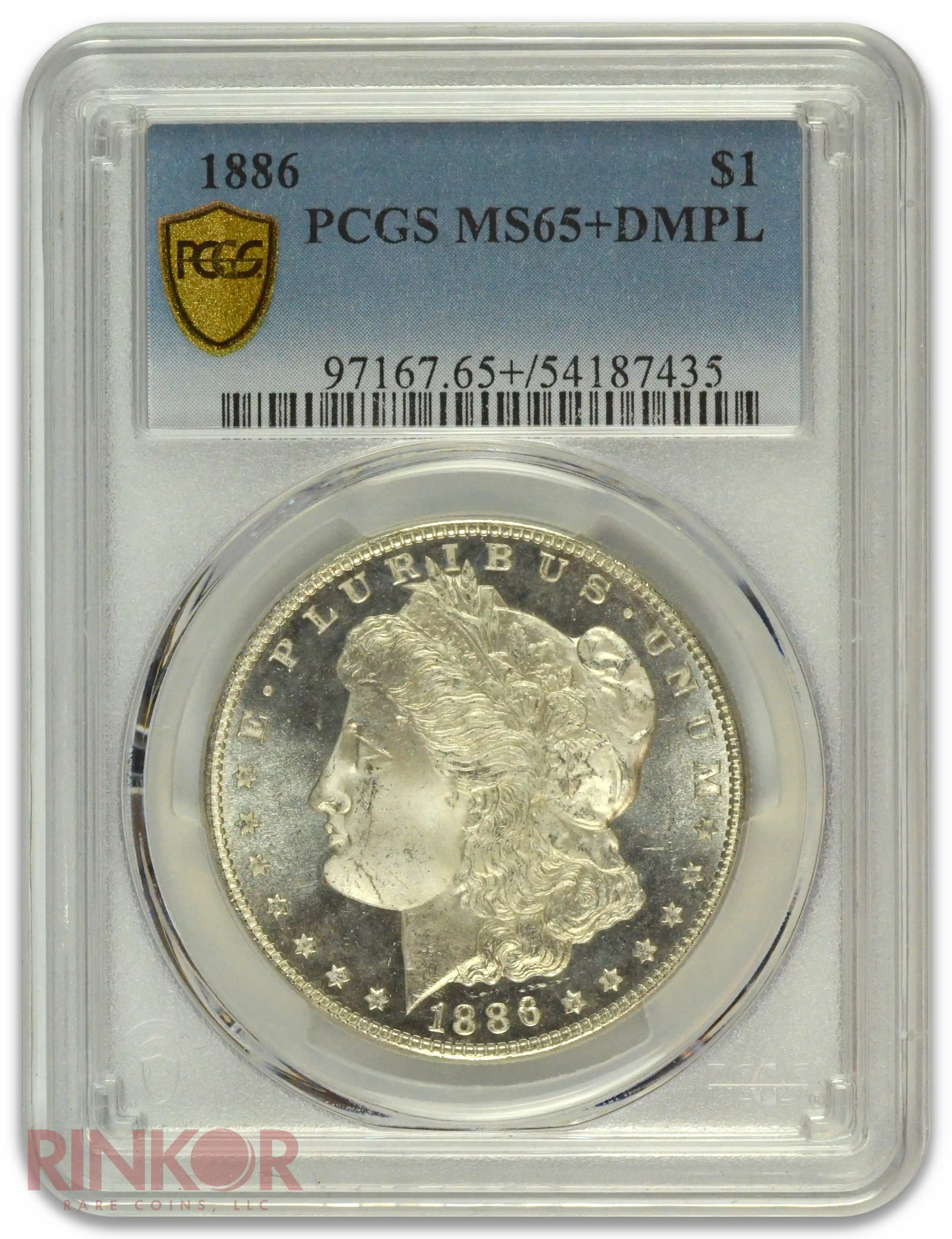 1886 $1 Morgan Dollar PCGS MS 65+ DMPL