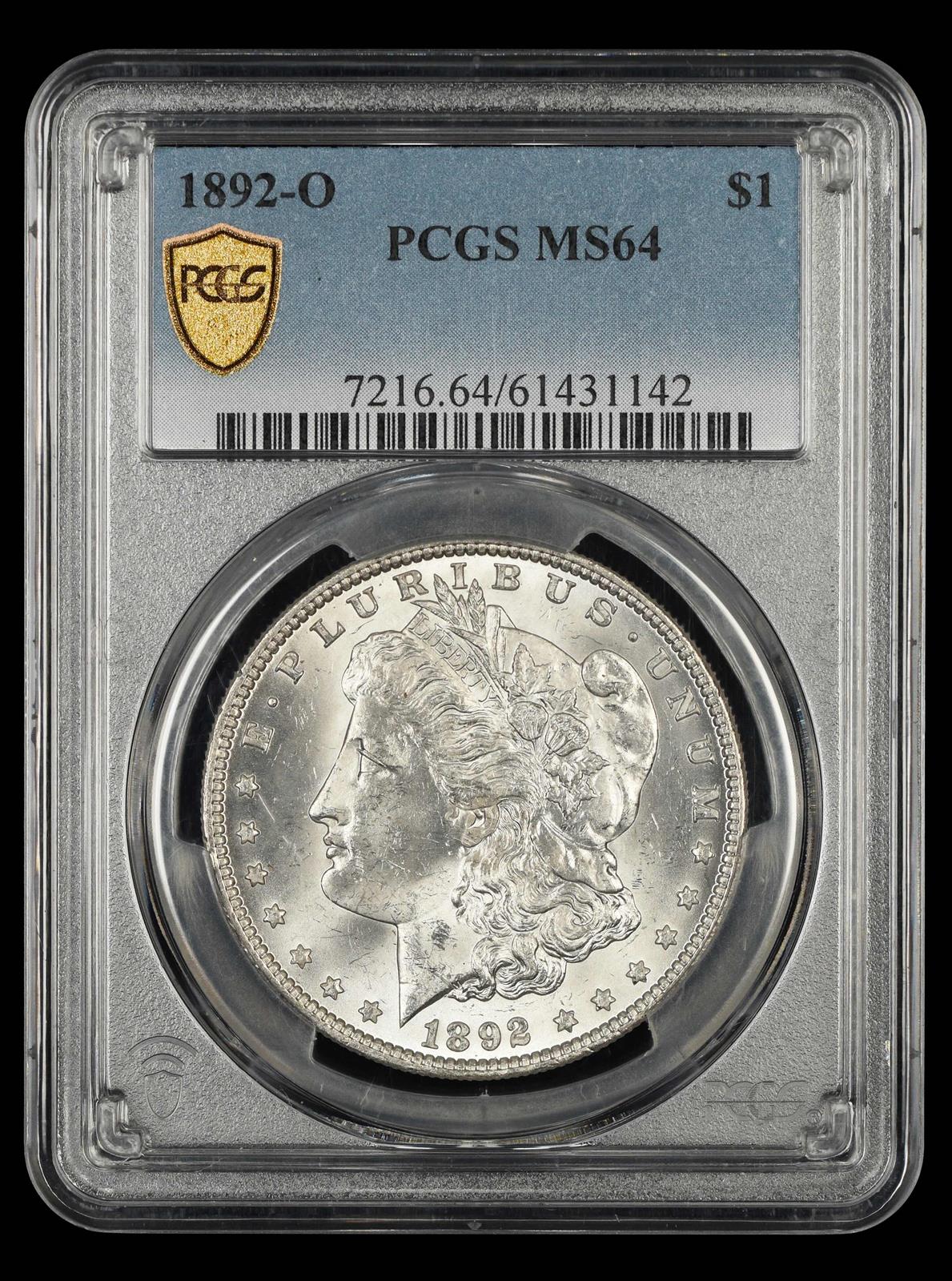 1892-O $1 PCGS MS 64