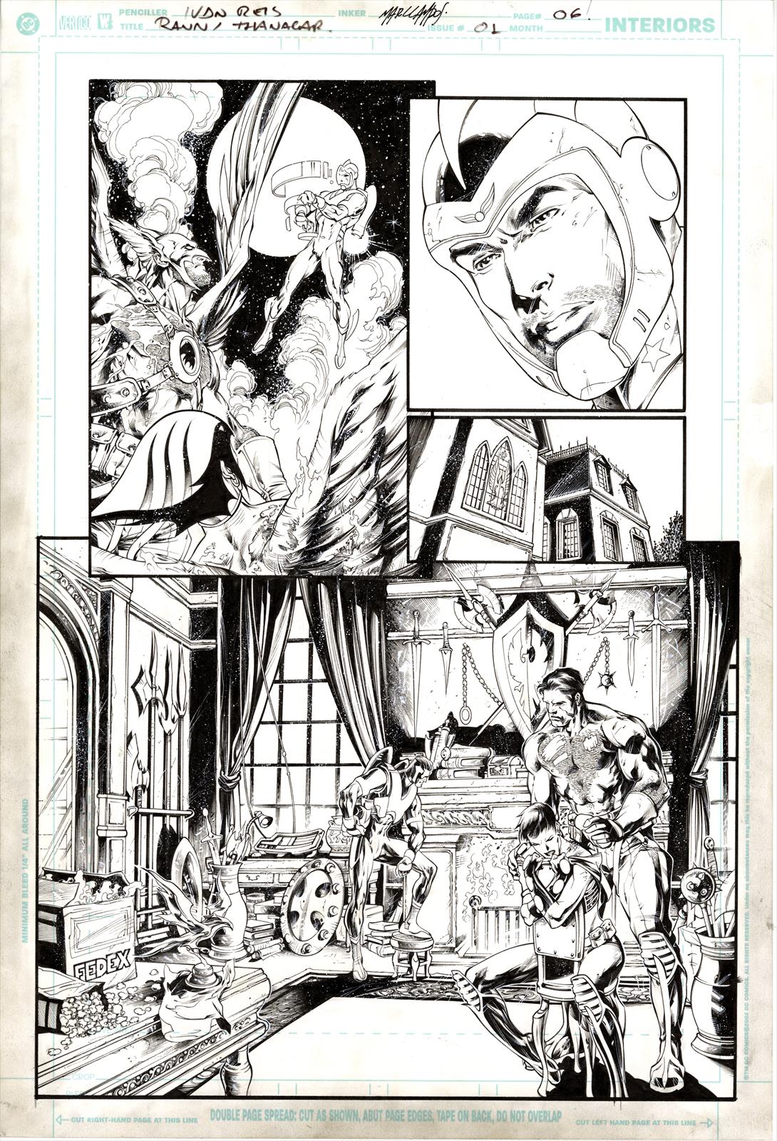 Rann/Thanagar War #1 Page 6 Artist:  Ivan Reis (Penciller) ,  Mark Campos (Inker) Media Type: Pen and Ink Art Type: Interior Page 