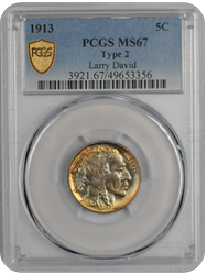 1913  Type 2 Buffalo PCGS MS 67