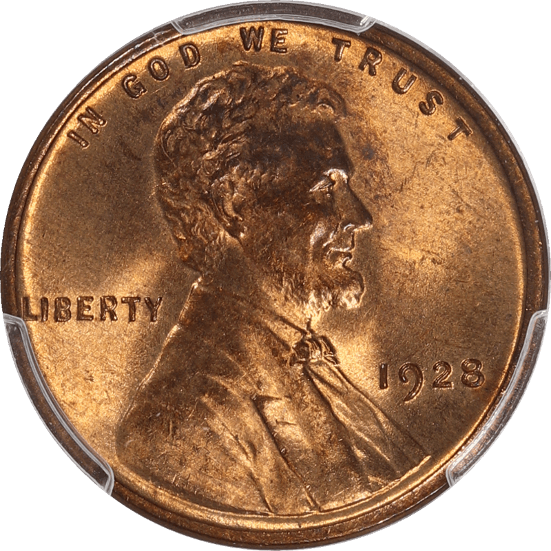 1928 Lincoln Wheat Cent 1c PCGS MS65 RB