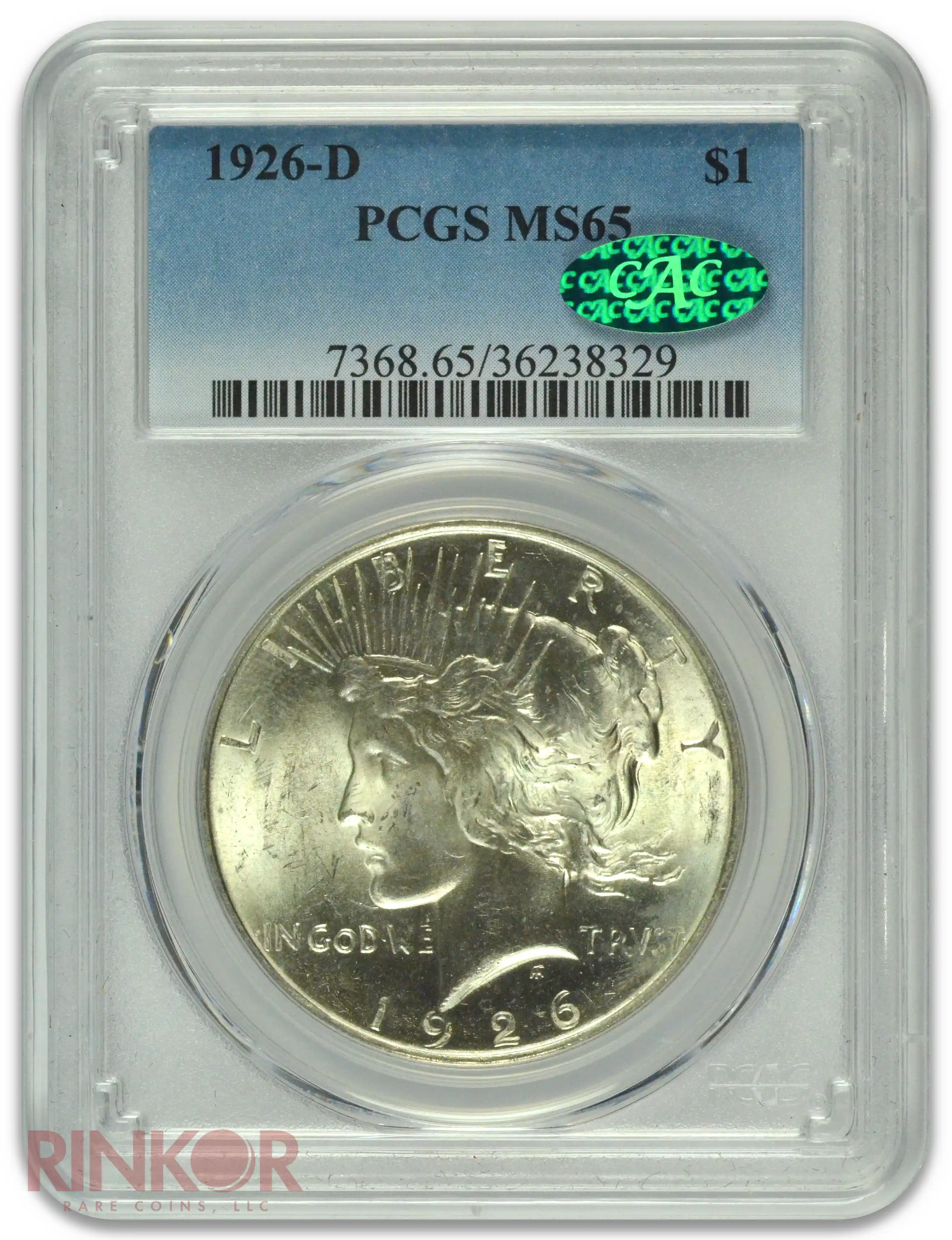 1926-D $1 PCGS MS 65 CAC