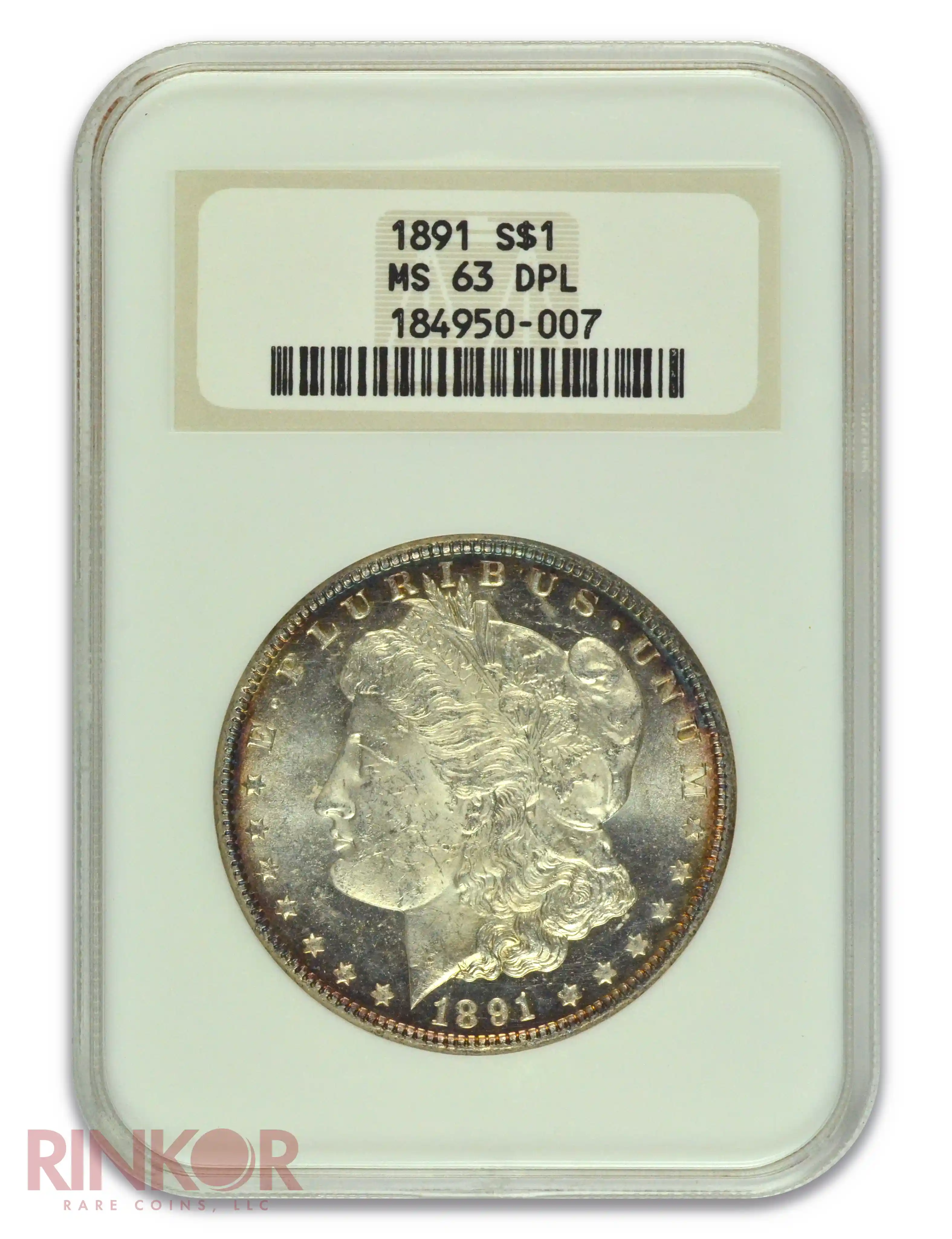 1891 $1 NGC MS 63 DMPL