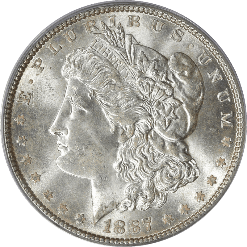 1887 Morgan Silver Dollar $1, PCGS MS 65 - Nice Original Coin, OGH