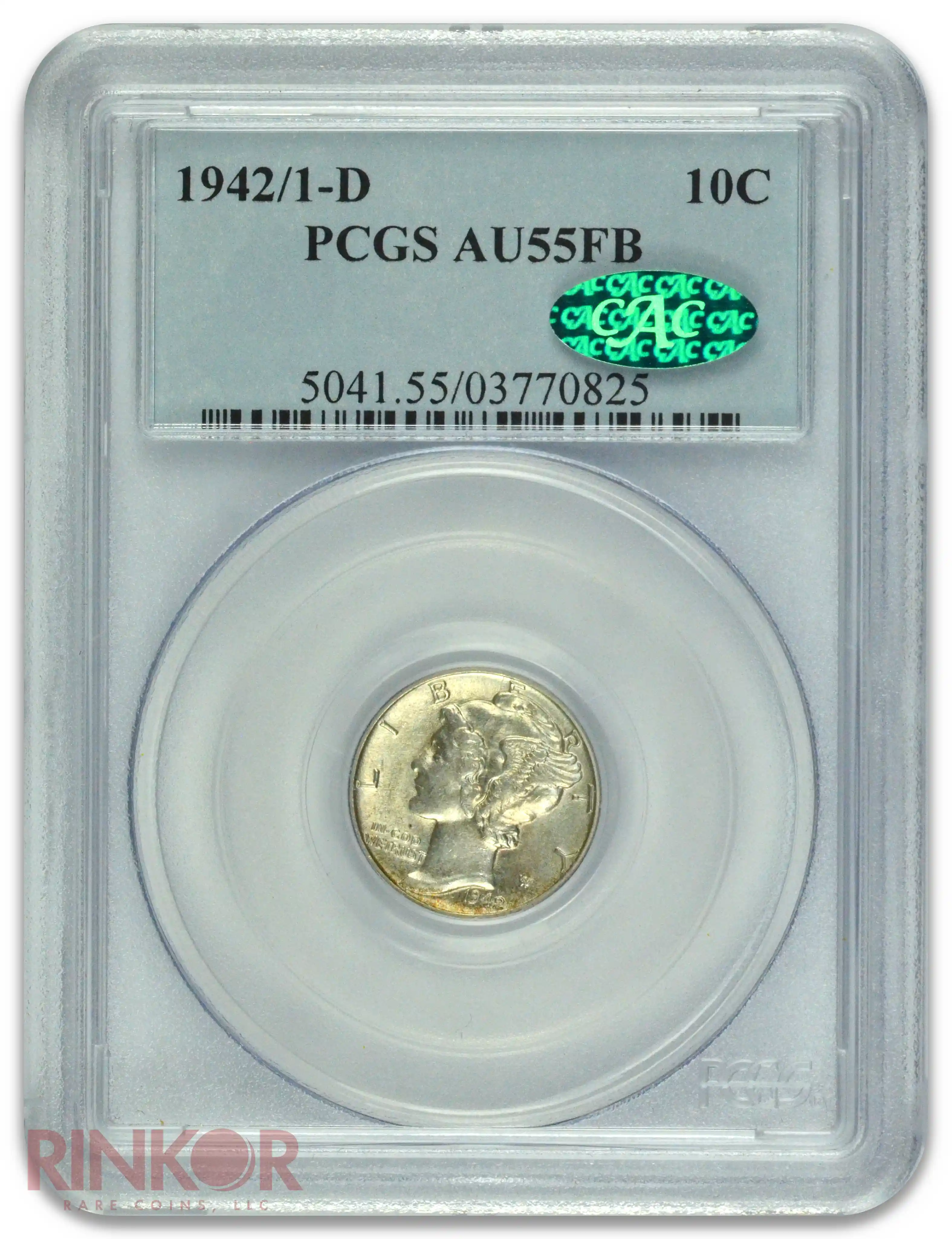 1942/1-D Mercury Dime PCGS