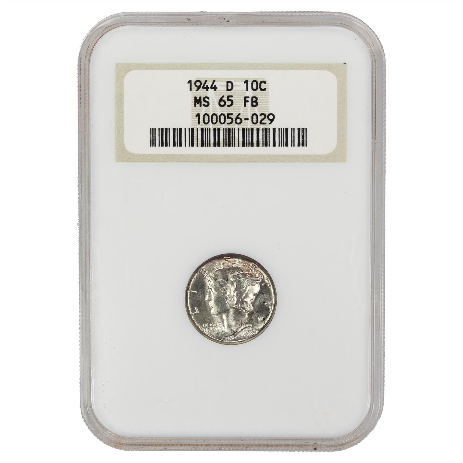 1944-D Mercury Dime 10C NGC MS 65 FB