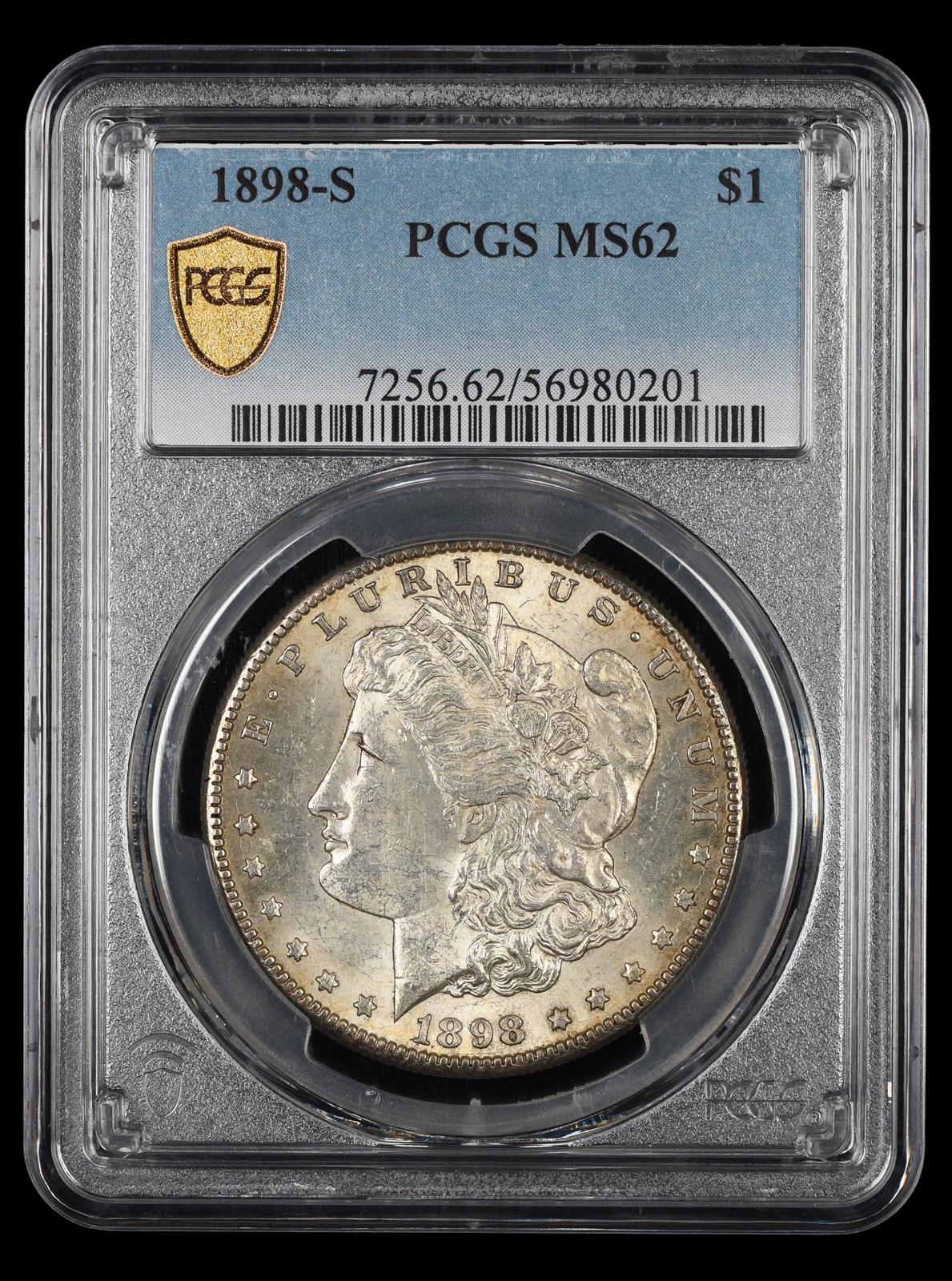 1898 S $1 PCGS  MS62
