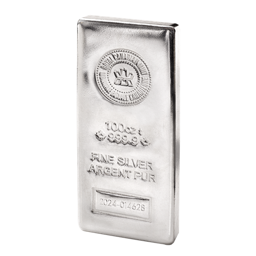 2024 100 OZ SILVER BAR ROYAL CANADIAN MINT 