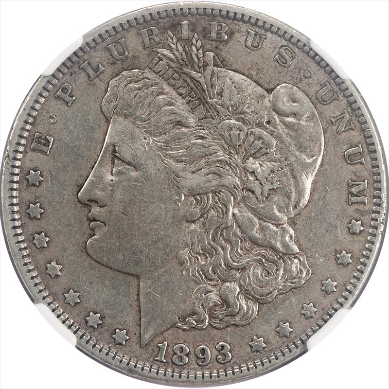 1893 Morgan Silver Dollar NGC XF 45 CAC - Nice Original Coin