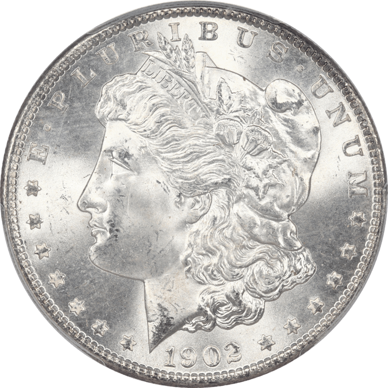 1902-O Morgan Silver Dollar $1 PCGS and CAC MS66+ Frosty White PQ+ Coin