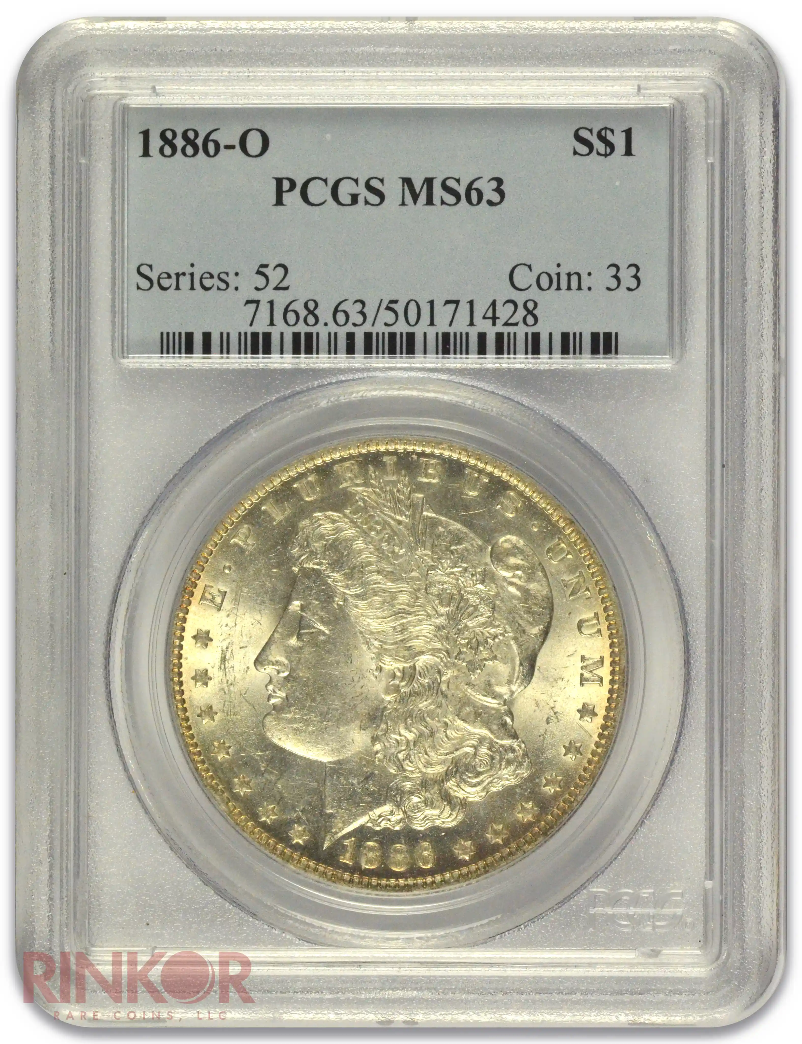 1886-O $1 Morgan Dollar PCGS MS 63 