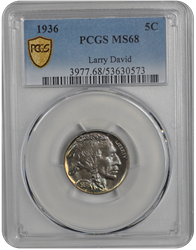 1936 Buffalo PCGS  MS 68