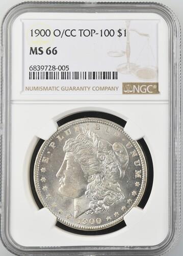 1900-O/CC $1 NGC MS66