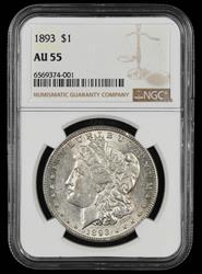 1893 $1 NGC AU-55