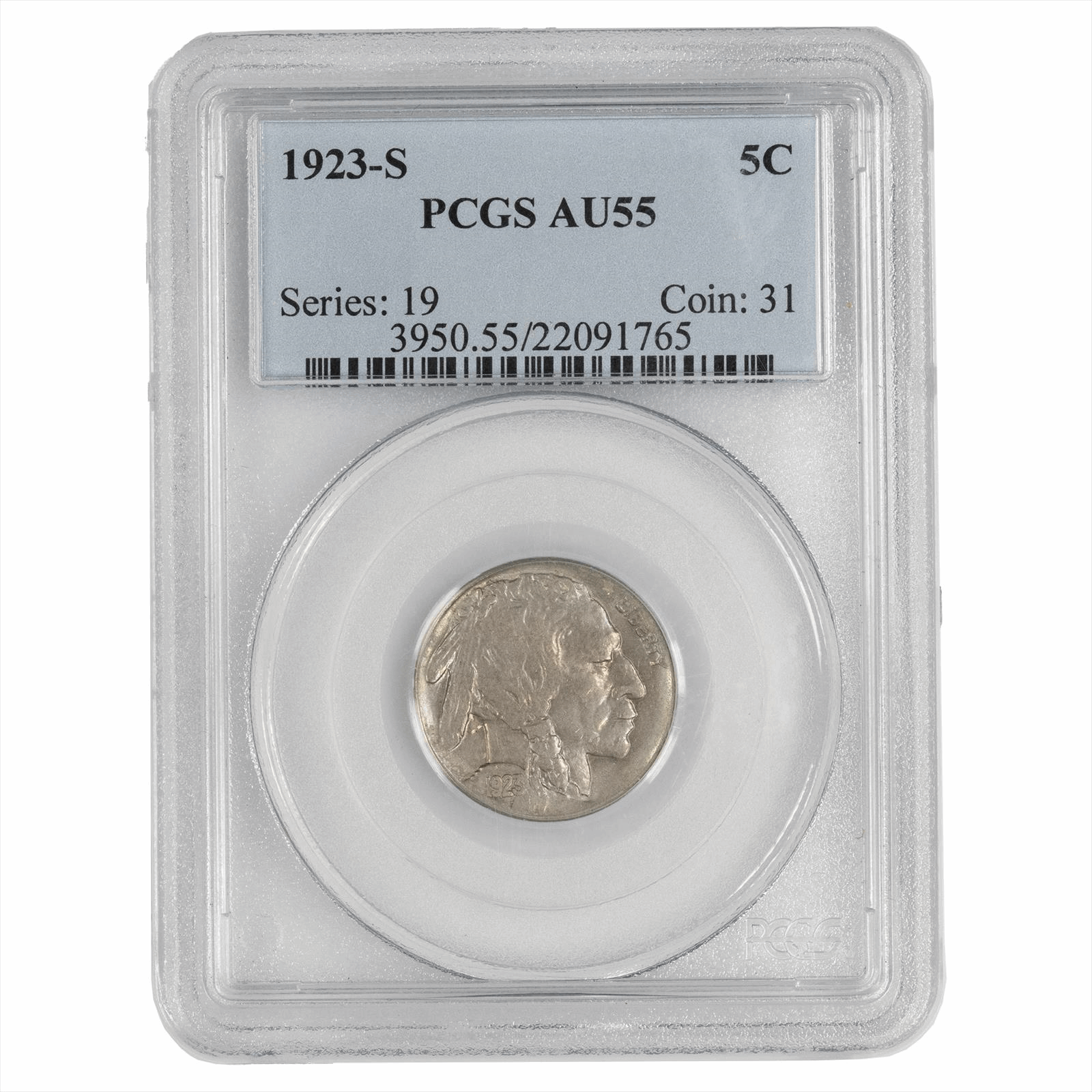 1923-S Buffalo Nickel PCGS AU 55 