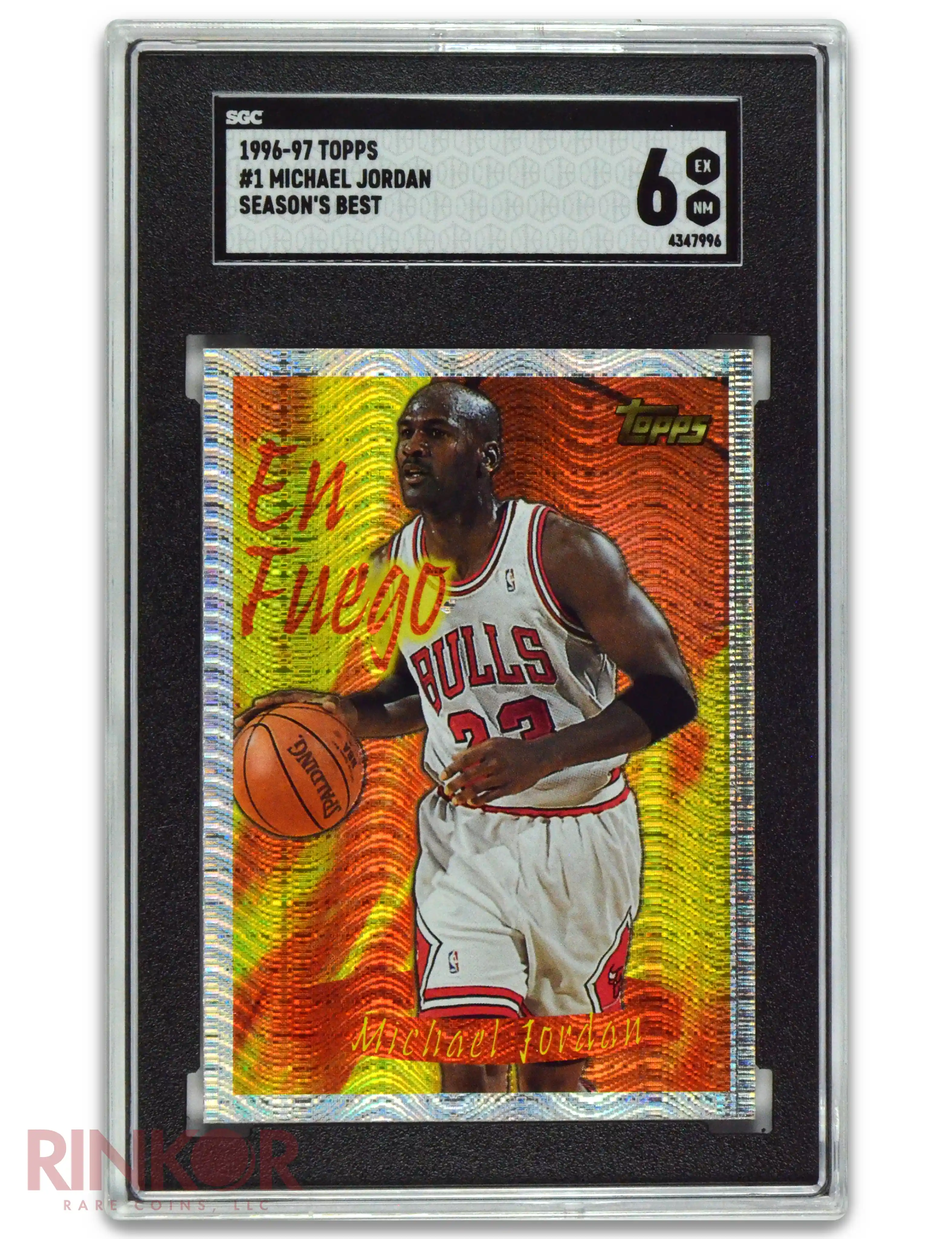 1996-97 Topps Michael Jordan Seasons Best En Fuego #1 SGC 6