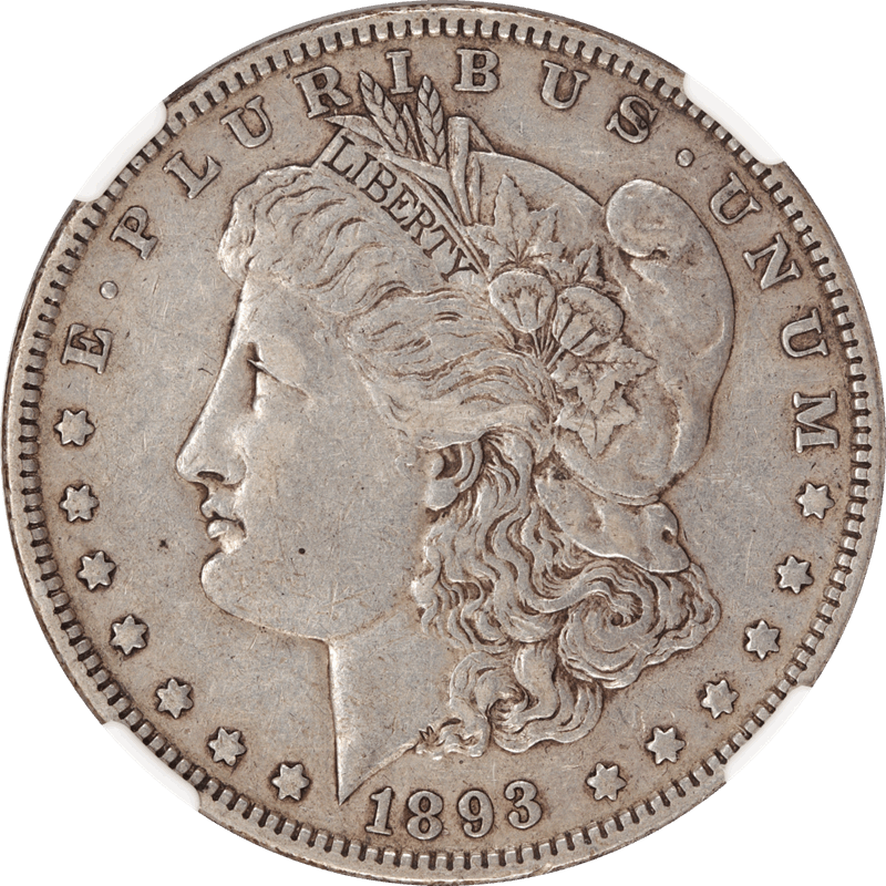 1893 Morgan Silver Dollar $1, NGC XF45 - Nice Original Patina