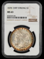 1878 7/8Tf Strong $1 NGC MS 63