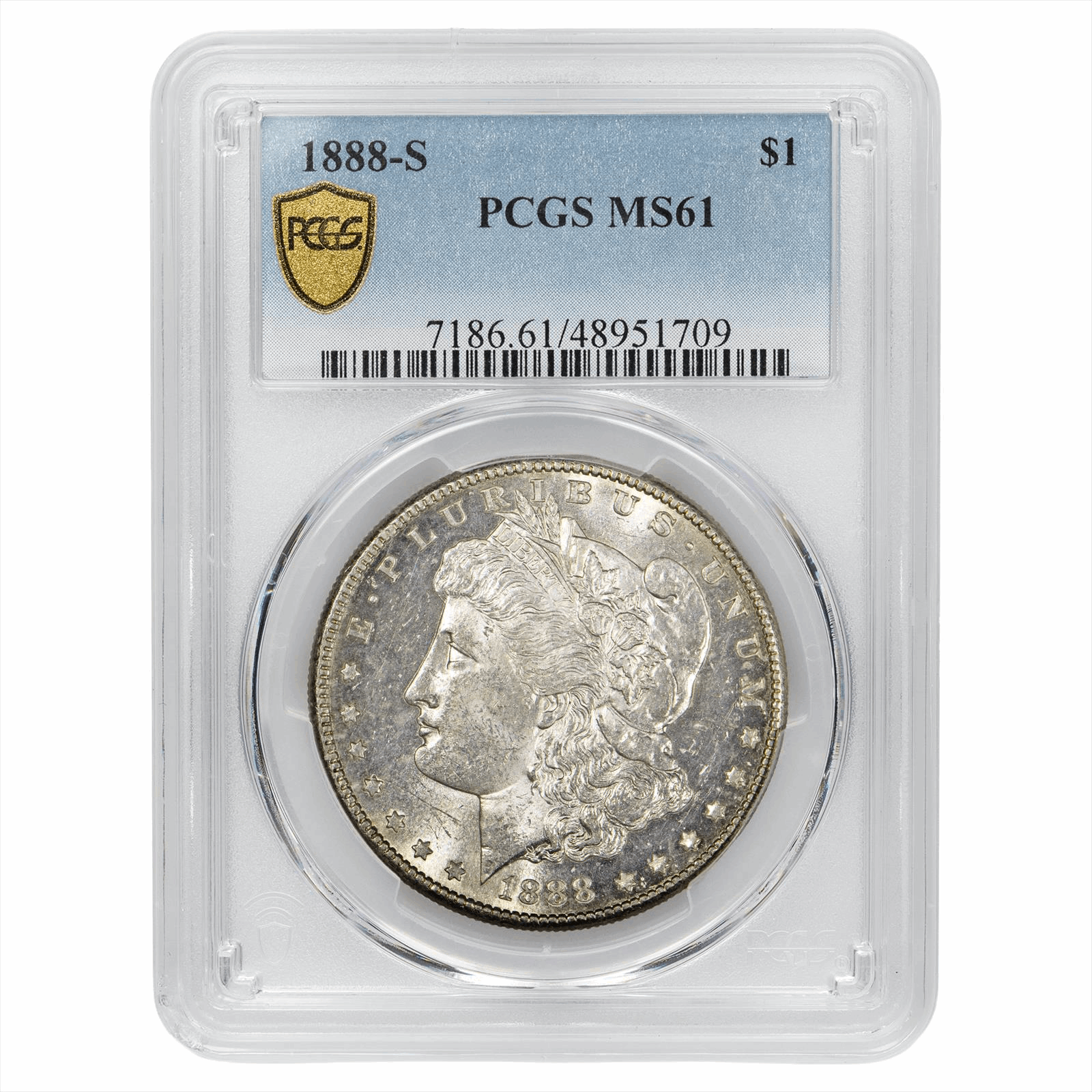 1888-S Morgan Silver Dollar $1 PCGS MS 61