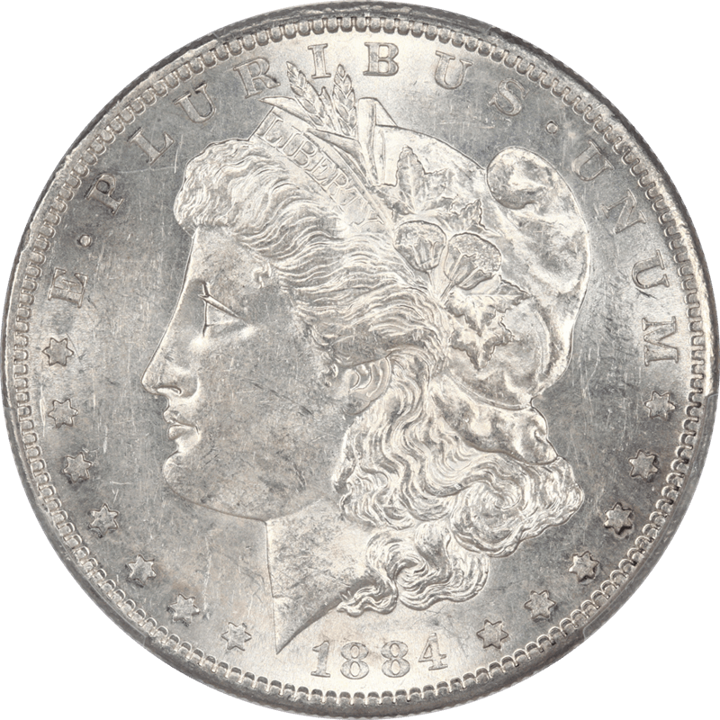 1884-S Morgan Silver Dollar, PCGS AU58 CAC - Key Date