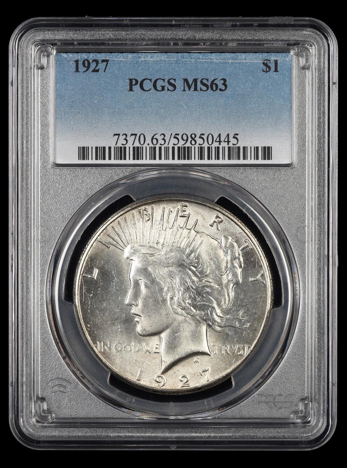 1927 $1 PCGS MS63
