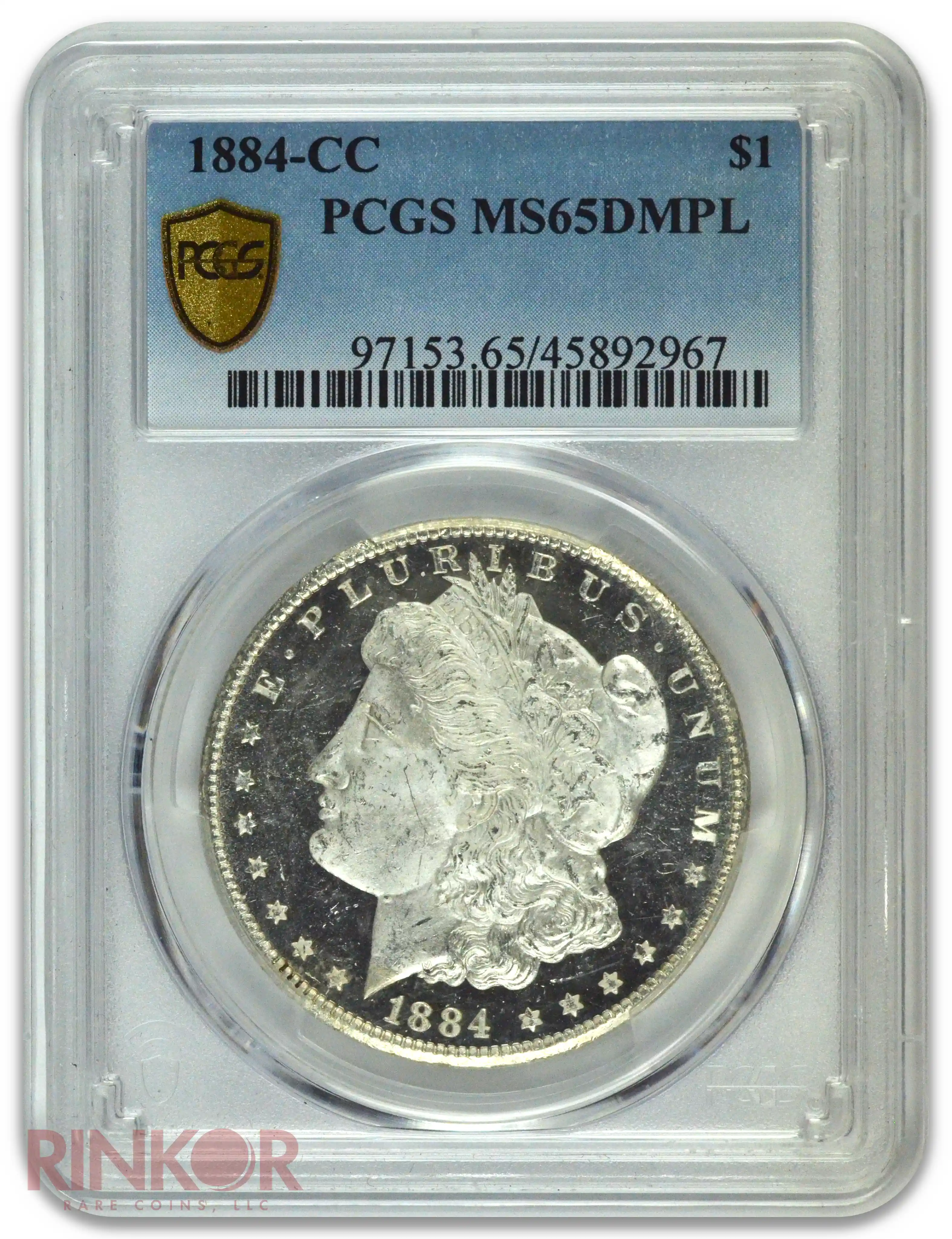 1884-CC $1 Morgan Dollar PCGS MS 65 DMPL