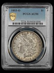 1893-O $1 PCGS AU-50