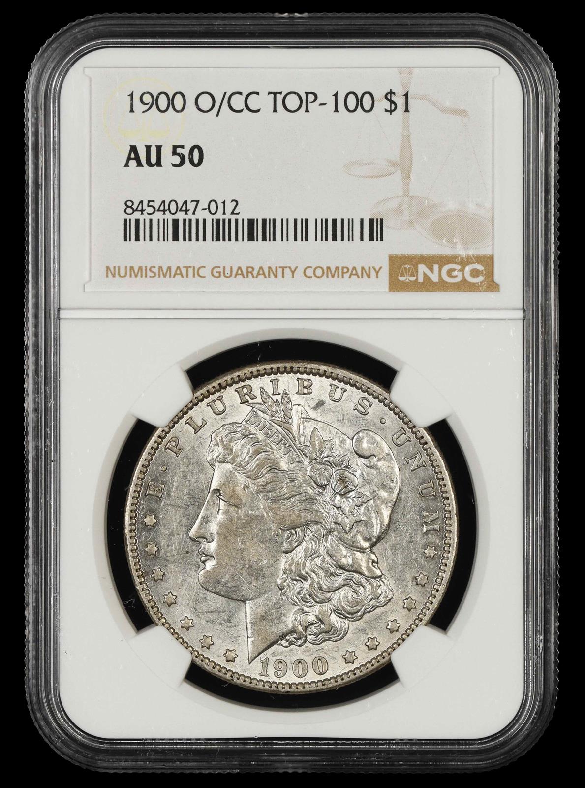 1900 O/CC $1 NGC  AU50
