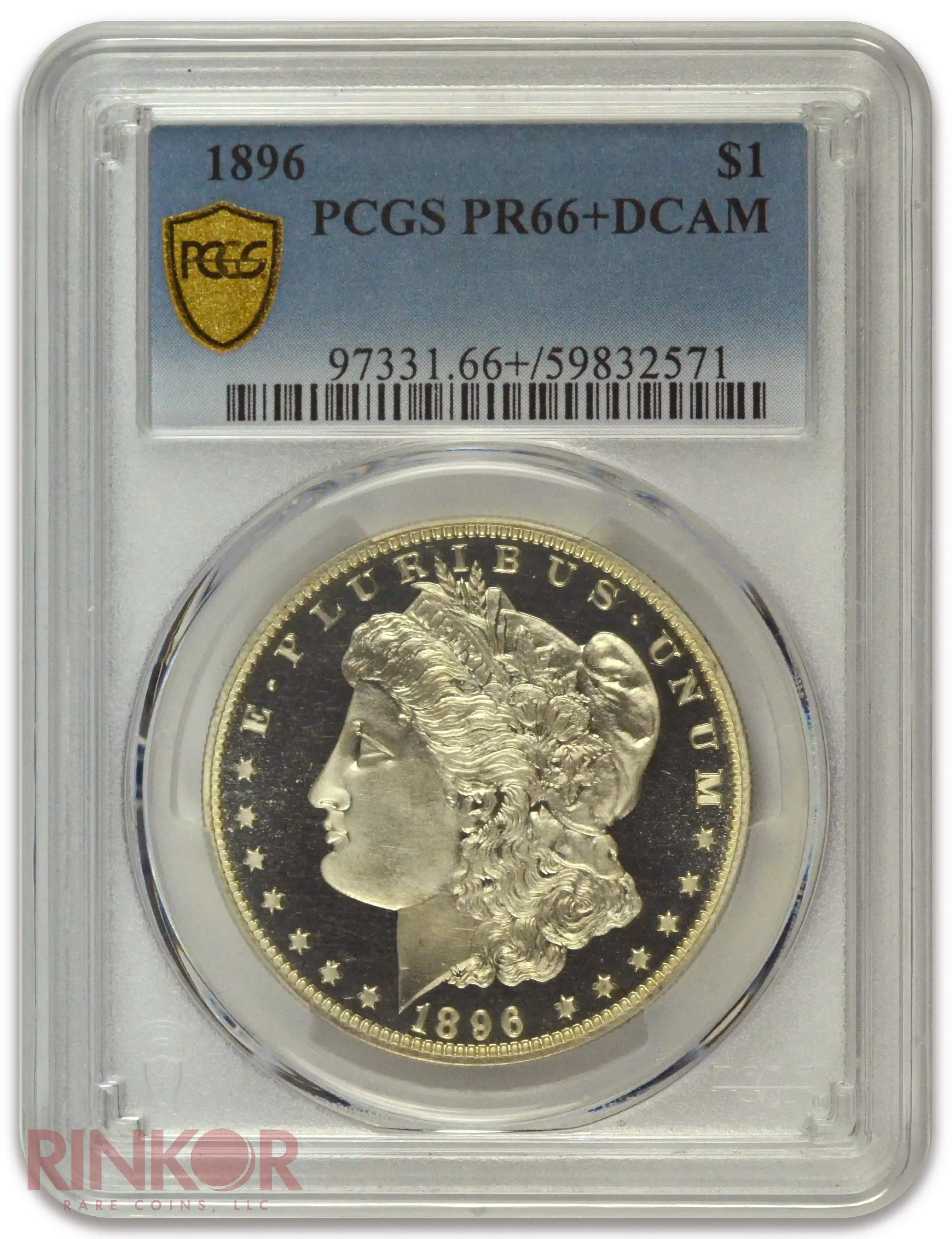 1896 $1 Morgan Dollar PCGS PR 66+ DCAM