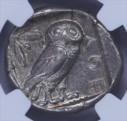 A Attica Athens Owl XF STR: 5/5 SUR: 4/5 NGC 