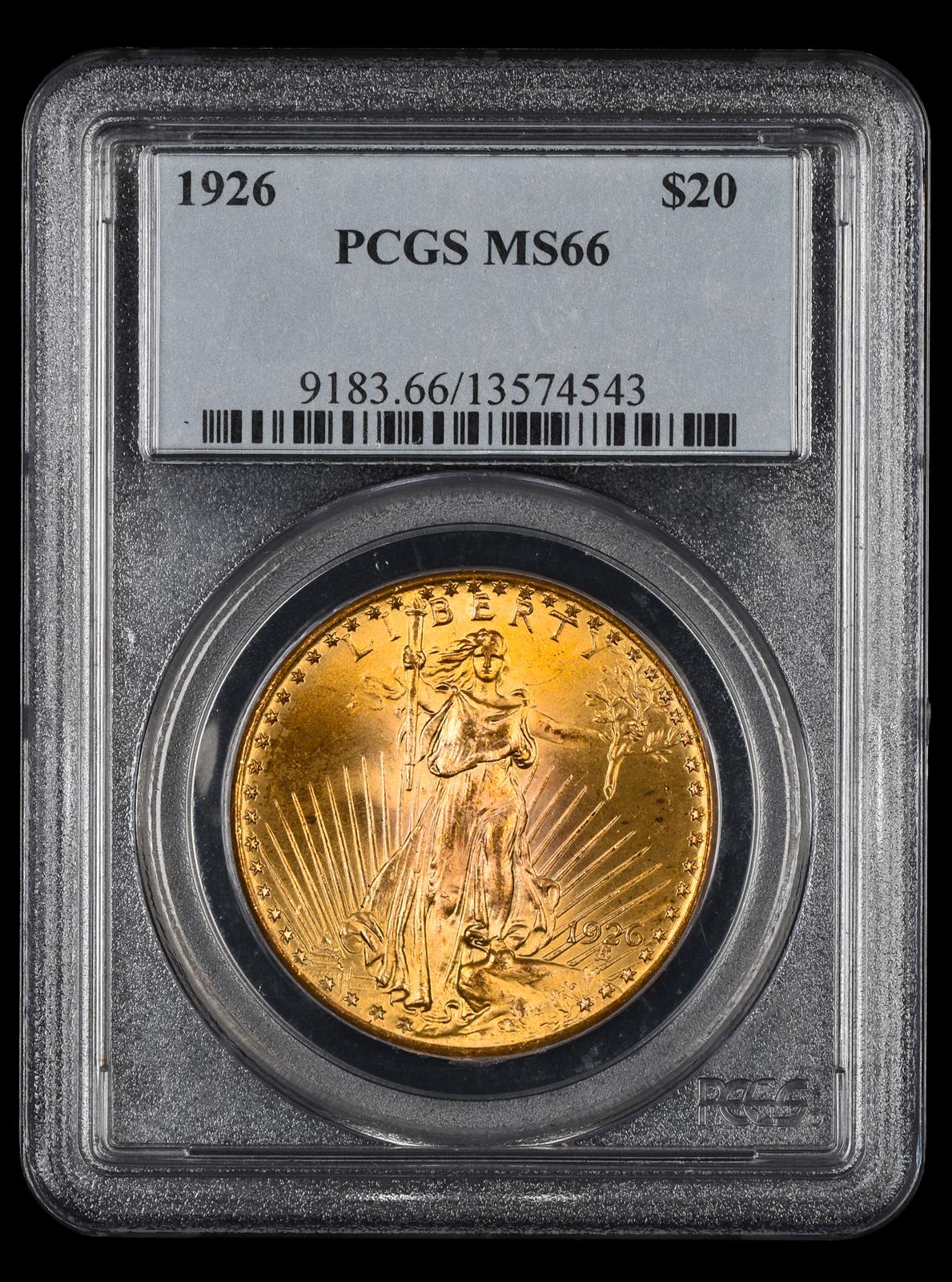1926 $20 Gold PCGS MS 66