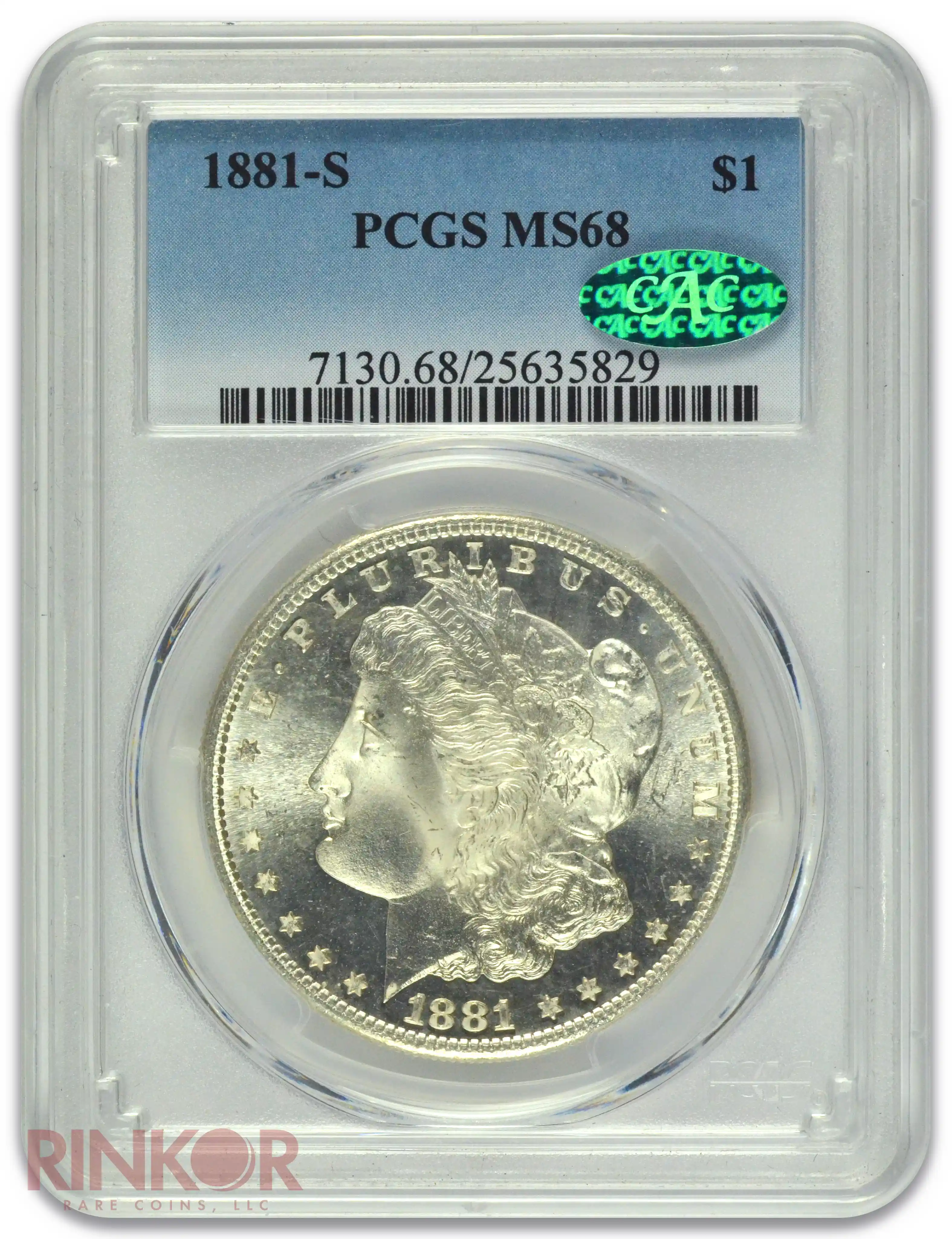 1881-S $1 PCGS MS 68 CAC