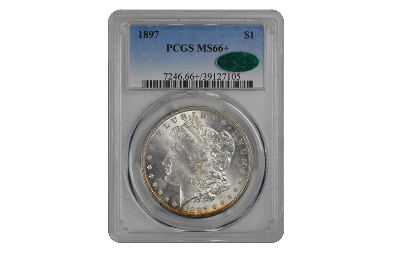 1897 $1 Morgan Dollar PCGS  (CAC) #3344-1 MS66+