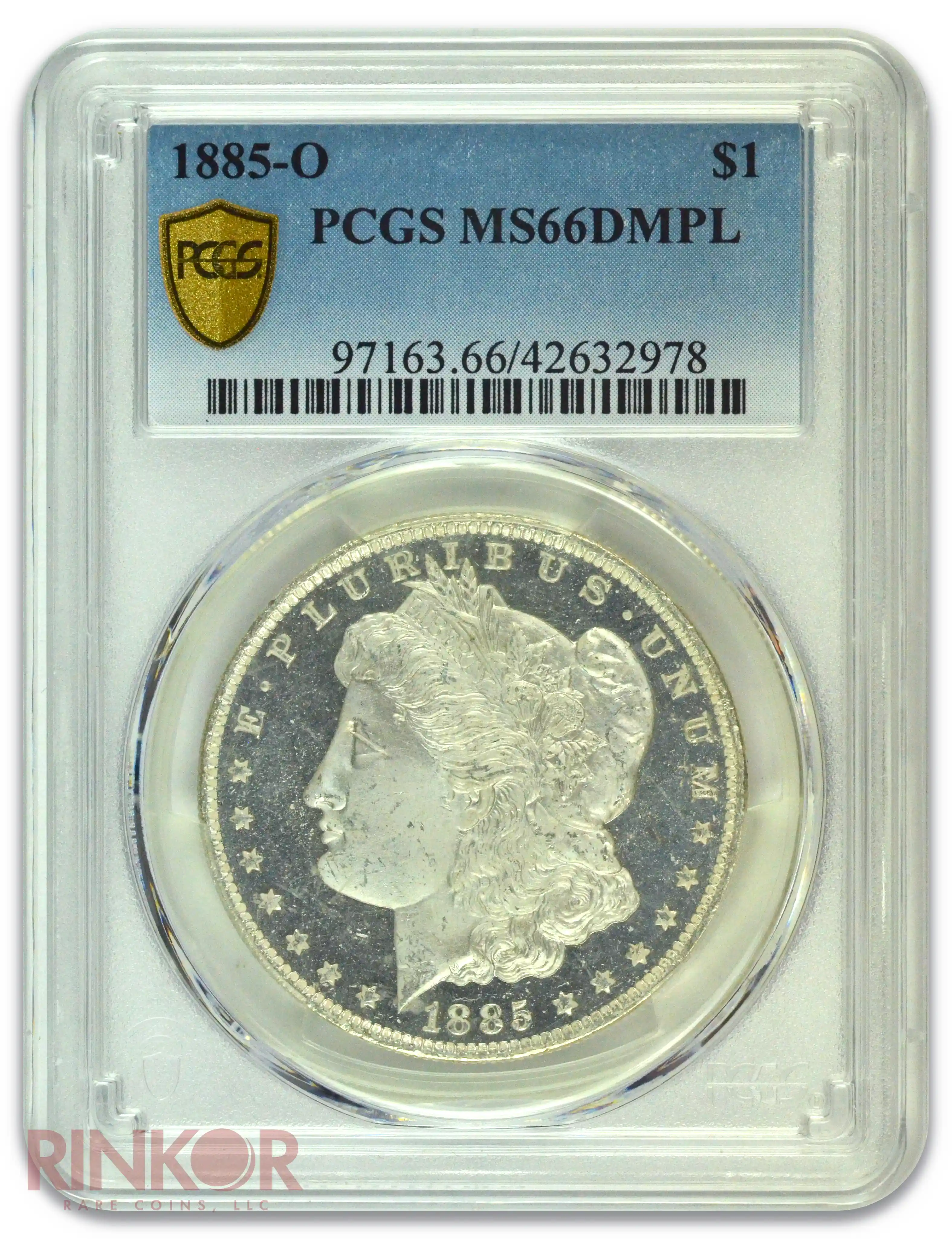 1885-O $1 Morgan Dollar PCGS MS 66 DMPL