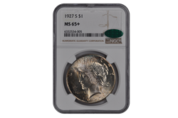 1927-S Peace Dollar S$1 NGC  (CAC) #3669-5 MS65+