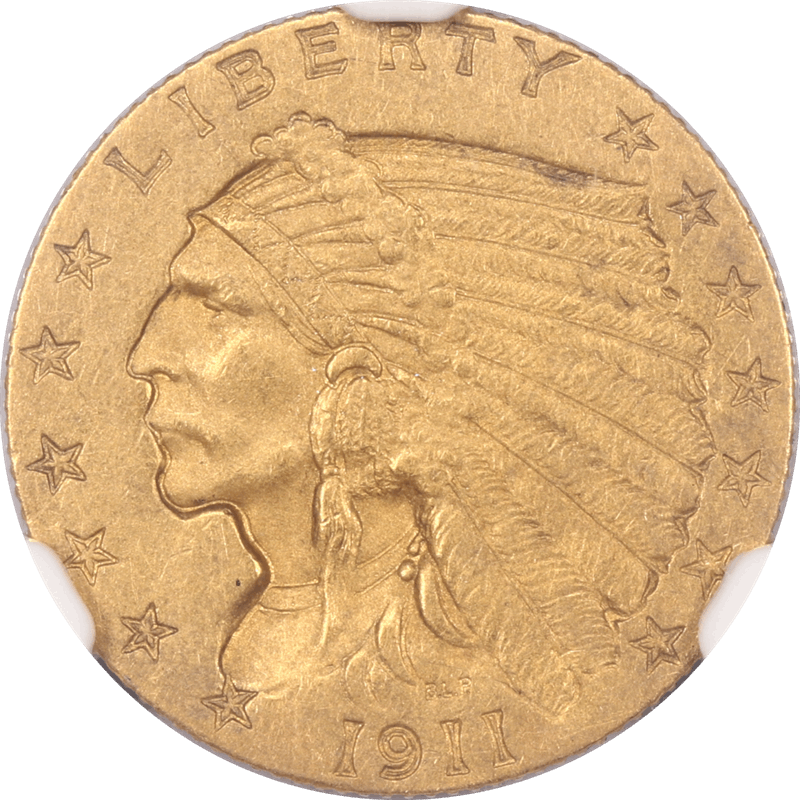 1911 Indian $2 1/2 Gold Quarter Eagle Matt Proof, NGC PR 62 - Rare Proof