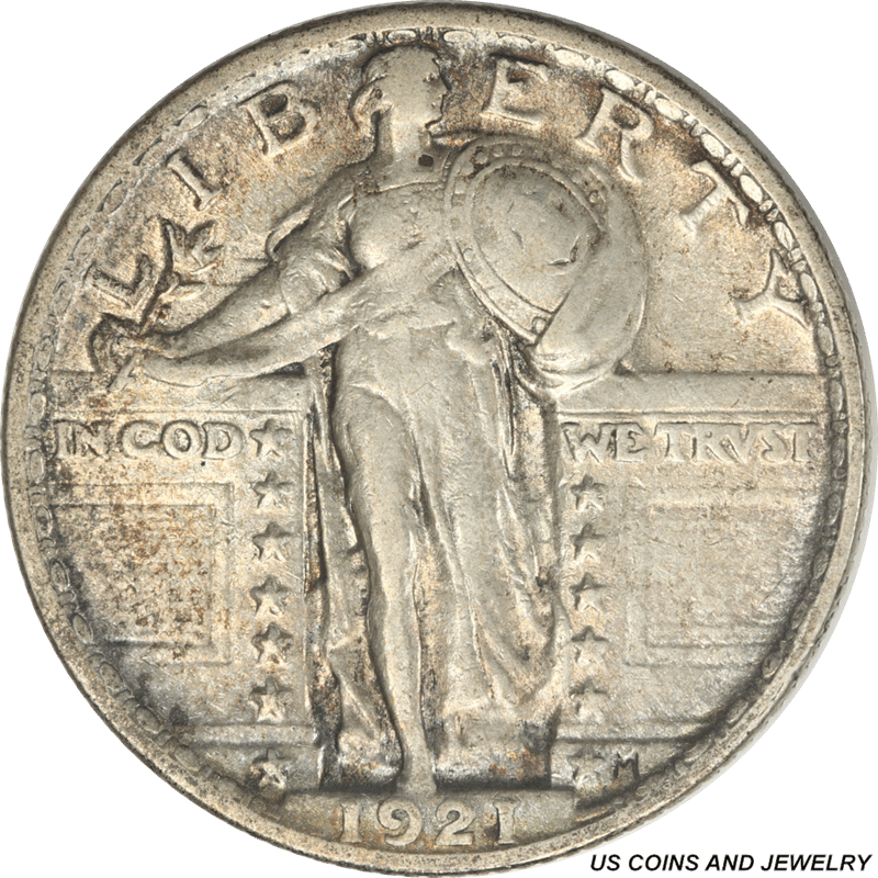 1921 Standing Liberty Quarter Choice AU with a Nice Toning